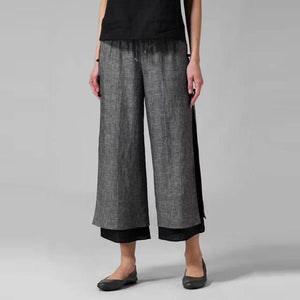Casual Loose Wide Leg Black Pants Women - GetComfyShoes