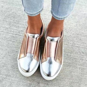 Women casual slip on low cut flat fashion loafer shoes