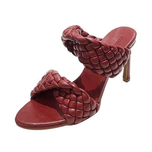 Women peep toe twisted tow strap slide stiletto high heels
