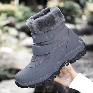 Women winter platform thick faux fur short snow boots