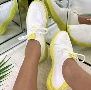 Women's fly knit sneakers lightweight teinnis shoes
