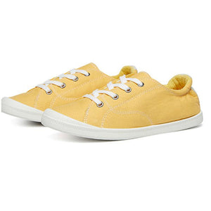 Women summer outdoor casual yellow slip on sneakers