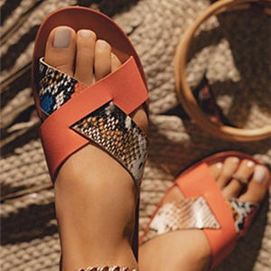 Women's boho criss cross beach sandals