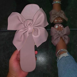 Women yellow peep toe 
bow sandals