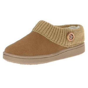 Women's warm lining slip on snow boots flat keep warm booties