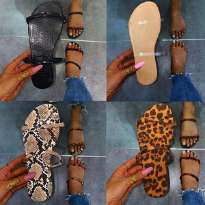 Women two strap summer flat slide sandals