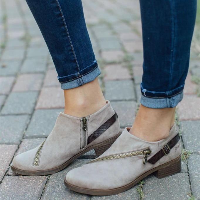 Women chelsea boots square heel belt martin boots