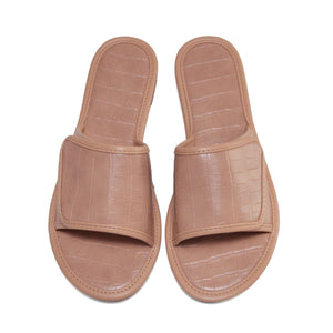 Women summer open toe flat 
slide sandals