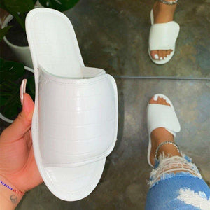 Women's summer slip on open toe slide sandals with arch support