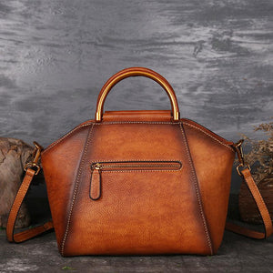 Women Genuine Leather Vintage Totem Designer Handbag Shoulder Bag - Getcomfyshoes