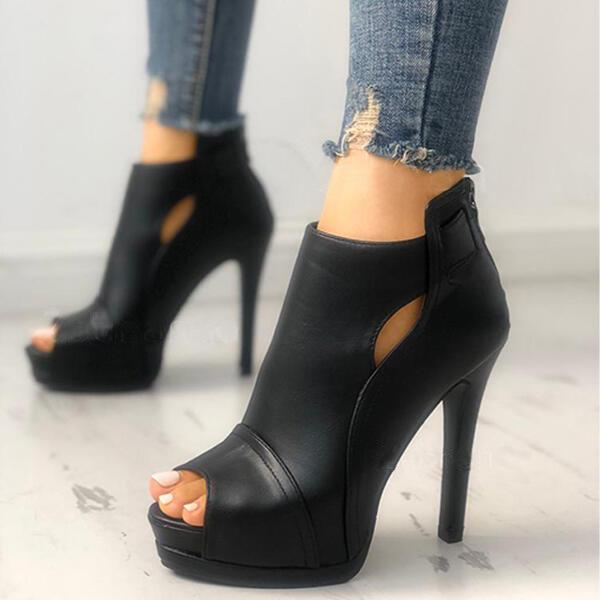 Women summer peep toe platform stiletto heel high boots