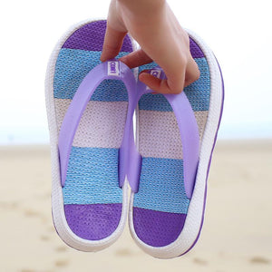 Women summer beach antiskid comfy thick flat sole flip flop