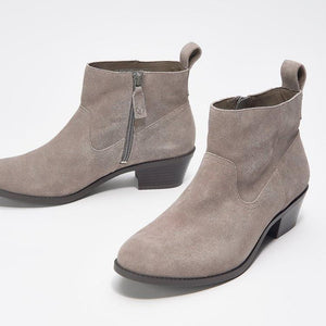Women chunky heel side zipper short ankle boots