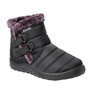 Women waterproof soft winter faux fur keep warm short snow boots