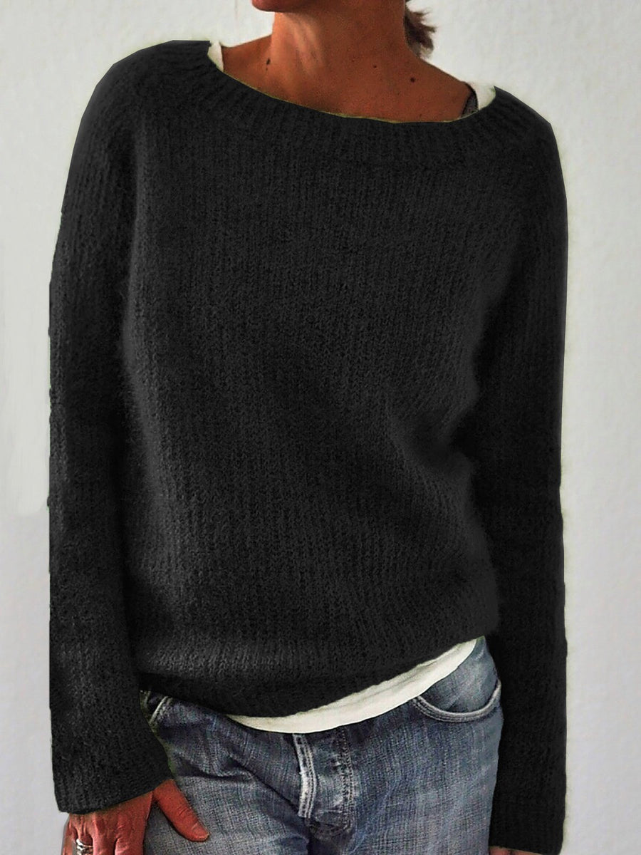 Plus Size Women Pullovers Solid Knitted Sweaters