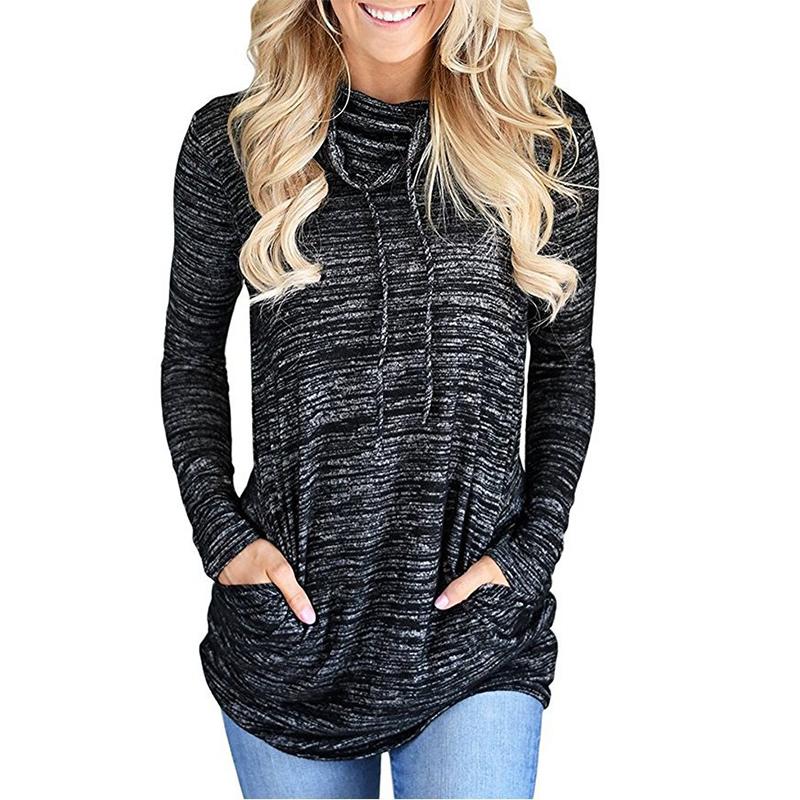 Women winter fall sport tunic long sleeve crewneck sweatshirt