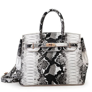 Snake Pattern Handbag Shoulder Bag For Women - Getcomfyshoes