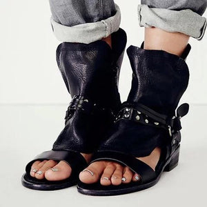 Zipper 2 Strap Platform Sandals Women