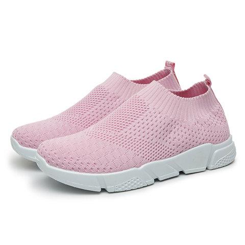 Women Shoes Breathable Mesh Sneakers Lady Plus Size Loafers - fashionshoeshouse