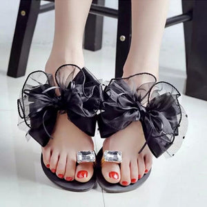 Ring toe sandals large bow sandals for women