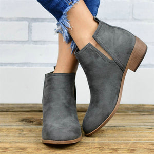 Women ankle boots | England style chunky low heel chelsea boots | Short fall boots