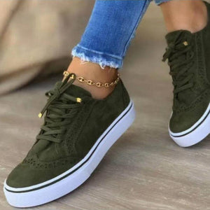 Summer flat lace up walking sneakers casual shoes for women