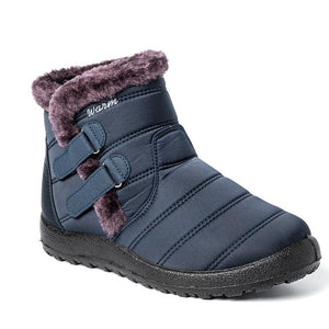 Women waterproof soft winter faux fur keep warm short snow boots