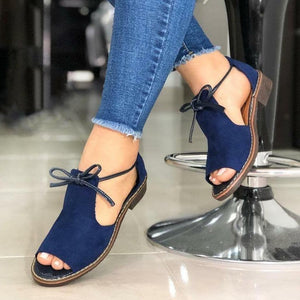 Women summer peep toe lace up square chunky heel sandals