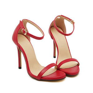 Women peep toe ankle strap stiletto high heels
