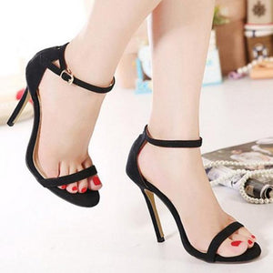 Women peep toe ankle strap stiletto high heels