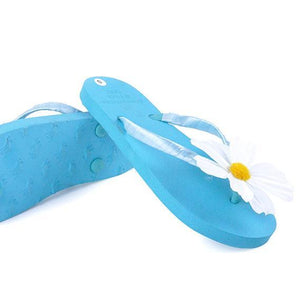 Women daisy flower summer beach casual flip flops
