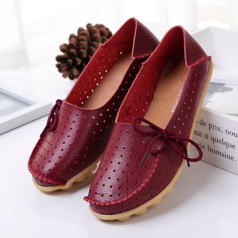 20 Colors Hollow out Breathable Loafers for Women - GetComfyShoes