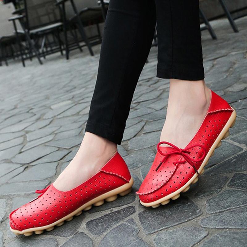 20 Colors Hollow out Breathable Loafers for Women - GetComfyShoes