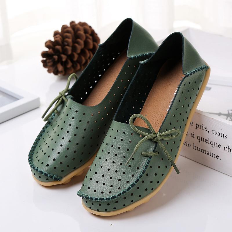 20 Colors Hollow out Breathable Loafers for Women - GetComfyShoes