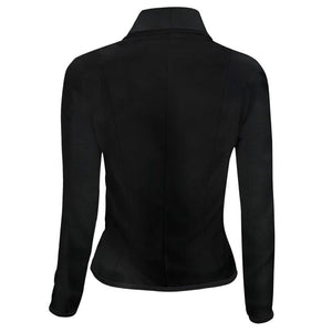 Women slim fit button up long sleeve top coats