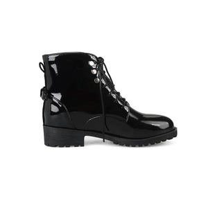 Women chunky heel platform lace up ankle boots