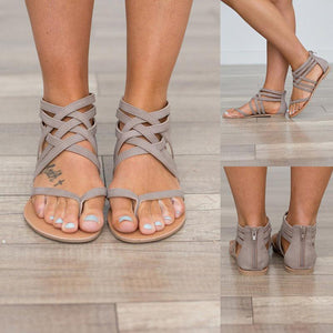 Roman Large Size Clip Toe Sandals