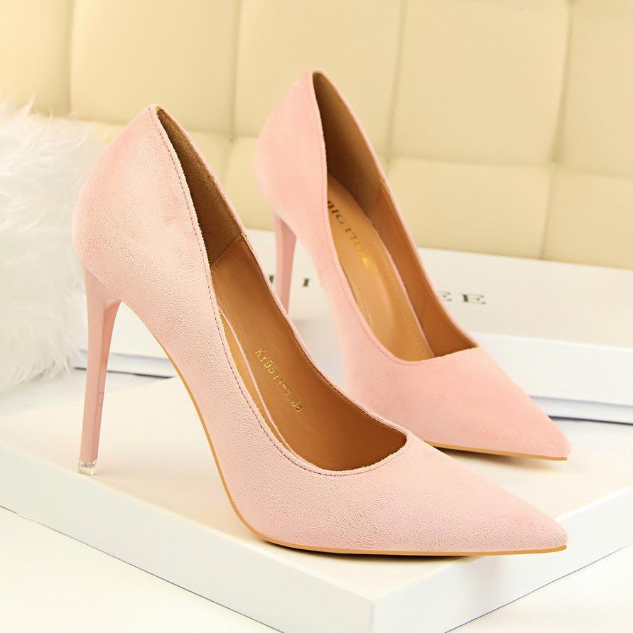 Women suede 4 inch heels stilettos high heel prom heels