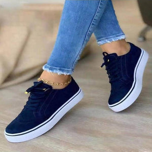 Summer flat lace up walking sneakers casual shoes for women