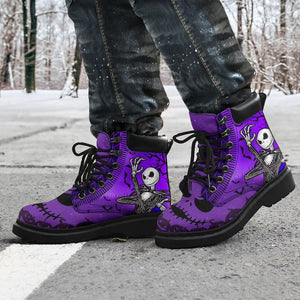 Women winter chunky platform Halloween cartoon graphic lace up snow boots