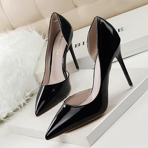 Women pointed closed toe stiletto pumps heels