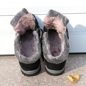 Comfortalbe Antiskid Fur Lining Low Heel Ankle Boots For Women - GetComfyShoes