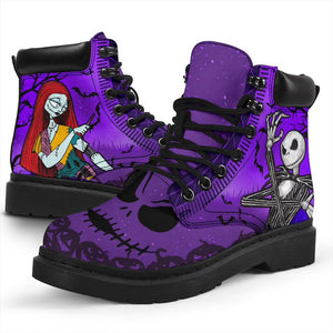 Women winter chunky platform Halloween cartoon graphic lace up snow boots