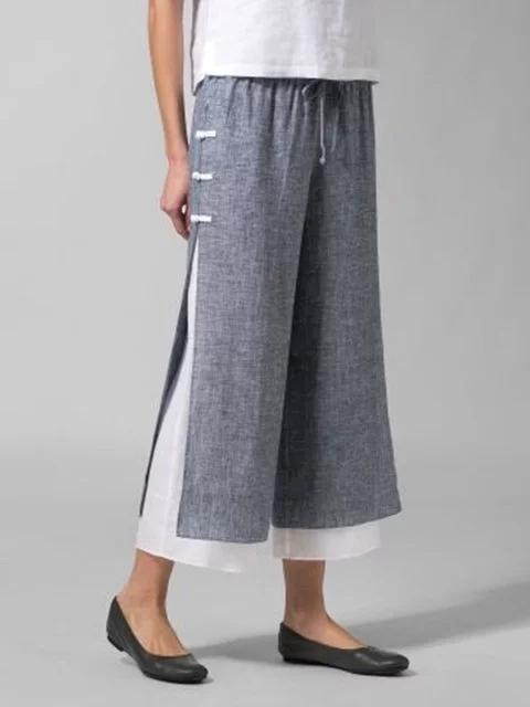 Casual Loose Wide Leg Black Pants Women - GetComfyShoes