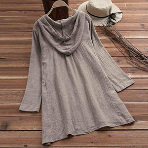 Loose Large Size Hooded Dress