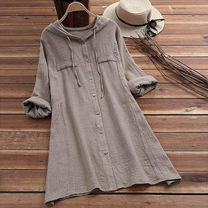 Loose Large Size Hooded Dress