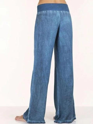 Women Plus Size Solid Casual Denim Jeans