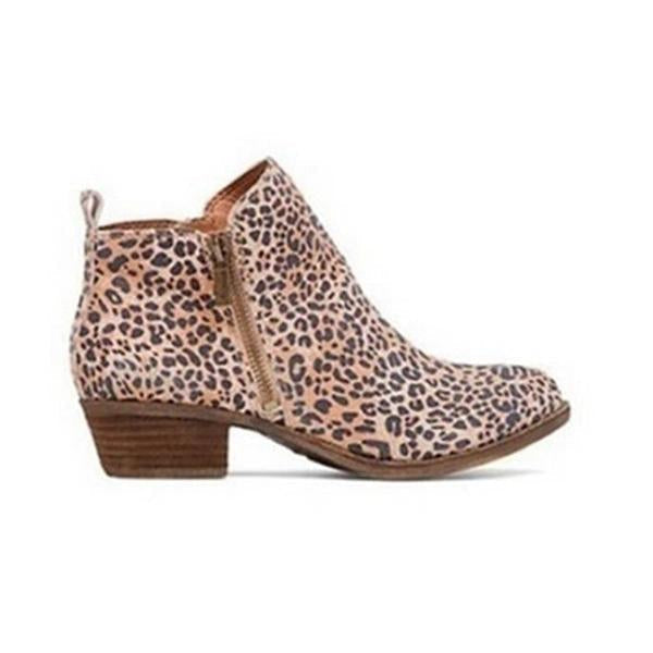 Autumn winter shoes ankle boots square chunky low heels booties - GetComfyShoes