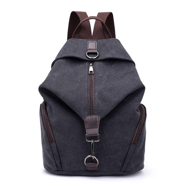 Casual Canvas Women Backpack Travel BackBag Large Capacity School Bag - Getcomfyshoes