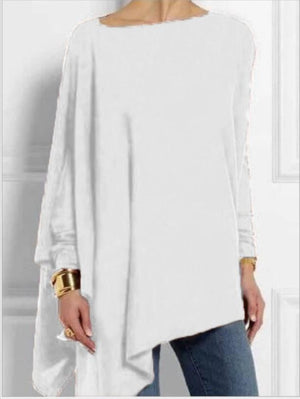 Women Round Neck Long Sleeve Cotton Blend Shirts & Tops